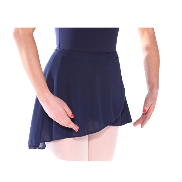 Navy Blue Georgette Wrap Ballet Skirt Adult Sizes 