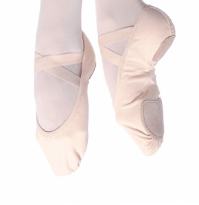 SO DANCA FULLY ELASTICEZ CANVAS SPLIT SOLE BALLET SLIPPERS PINK (SD16 - View #2